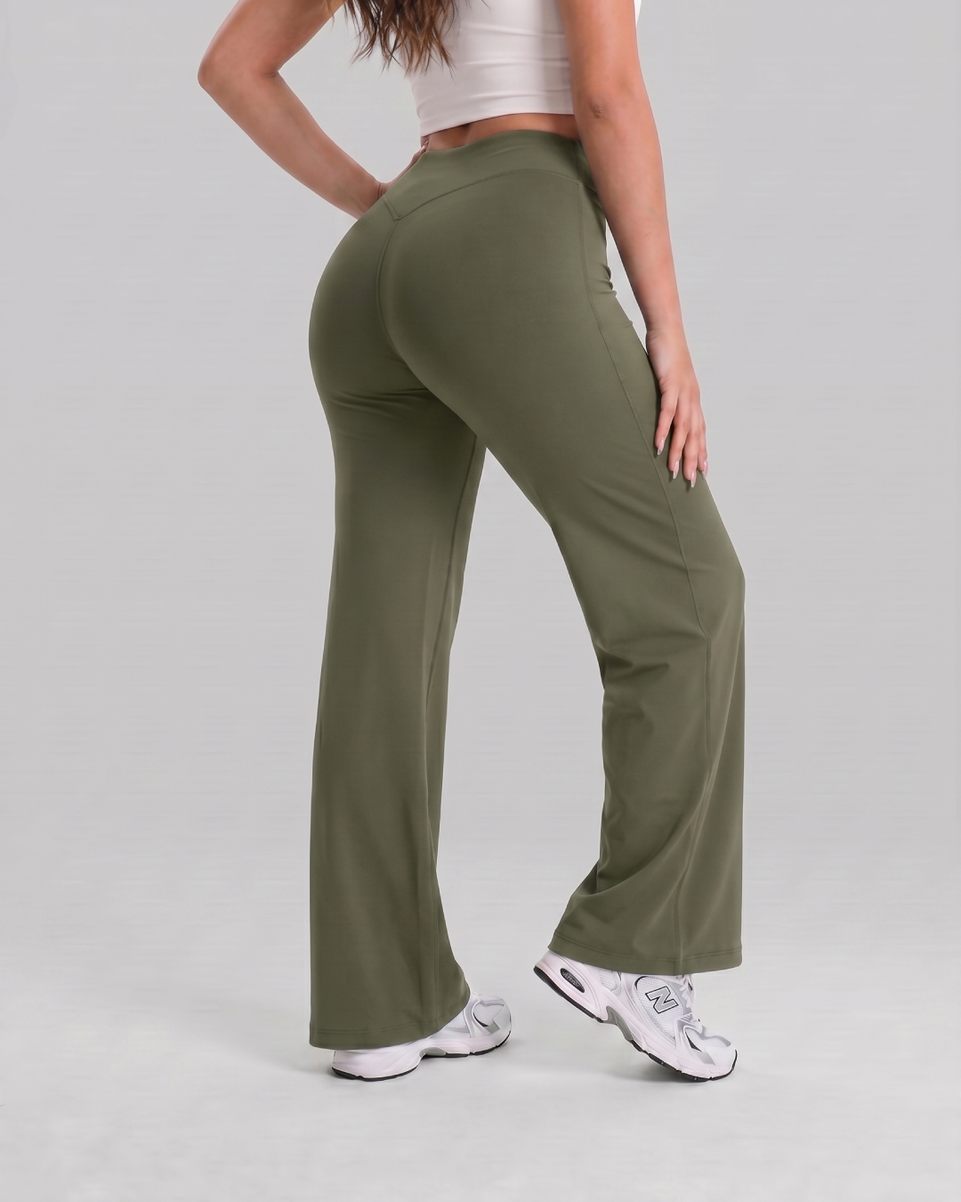 Olive Flare Leggings