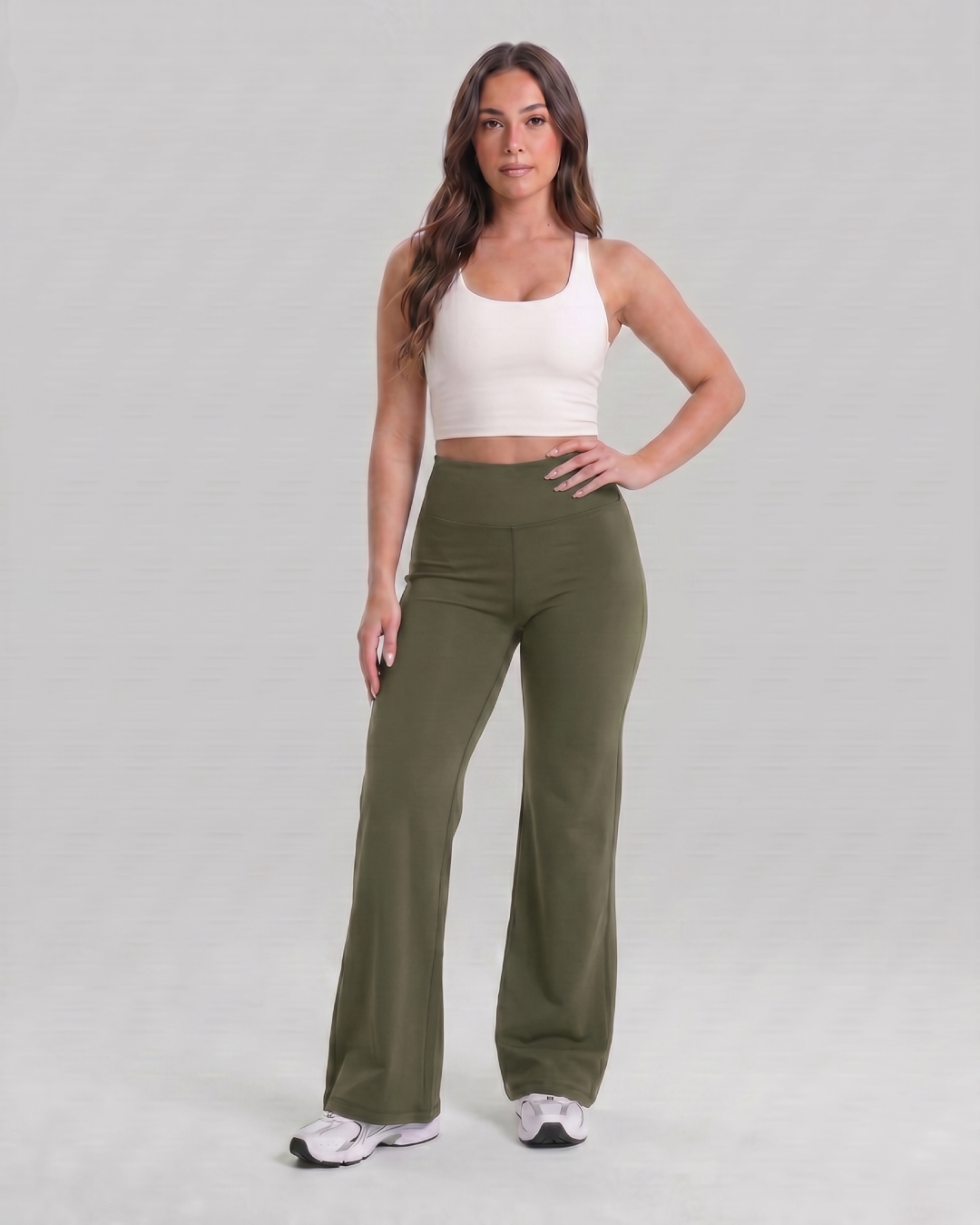 Olive Flare Leggings